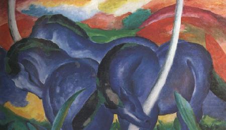 Franz Marc The Large Blue Horses (mk34) china oil painting image